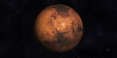 Digital illustration of mars