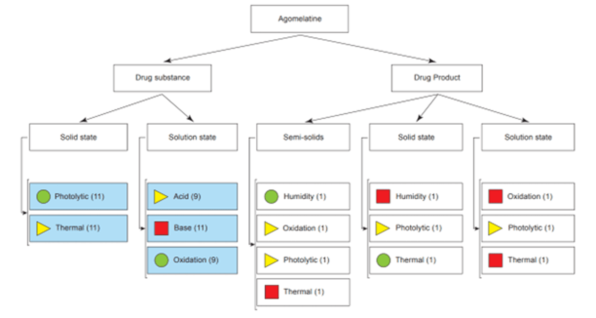 Diagram of a forced degradation project management map Diagram of a forced degradation project management map